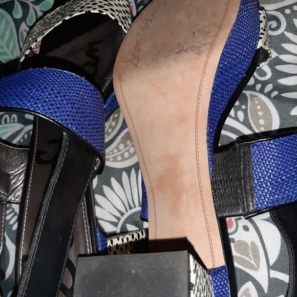 Sam Edelman Blue Keira Heels - Picture 2 of 4